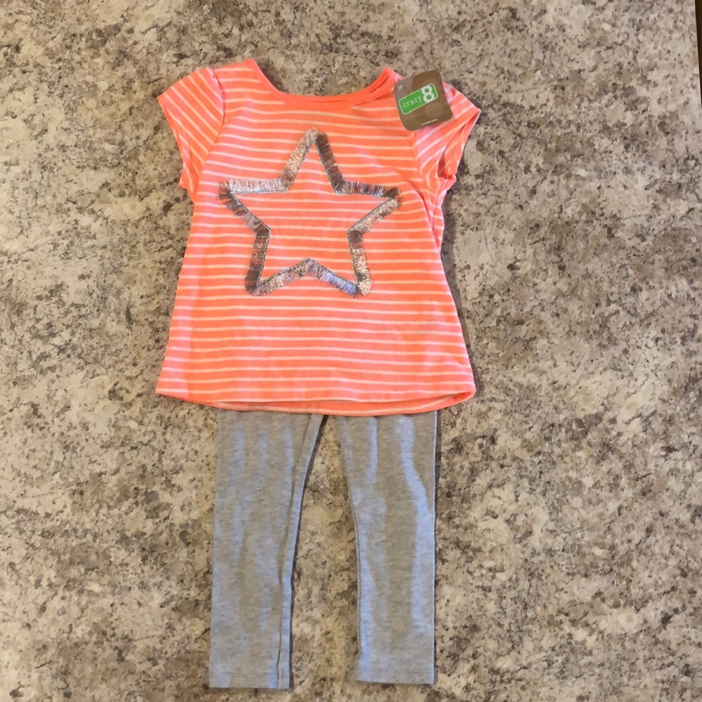 Crazy 8 2 piece outfit girls 2T